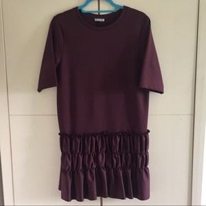 Zara ruffled hem dress